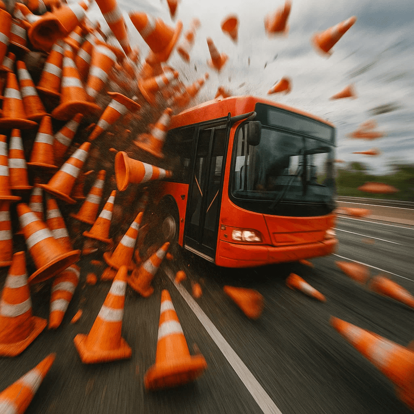 Traffic Cone Crash