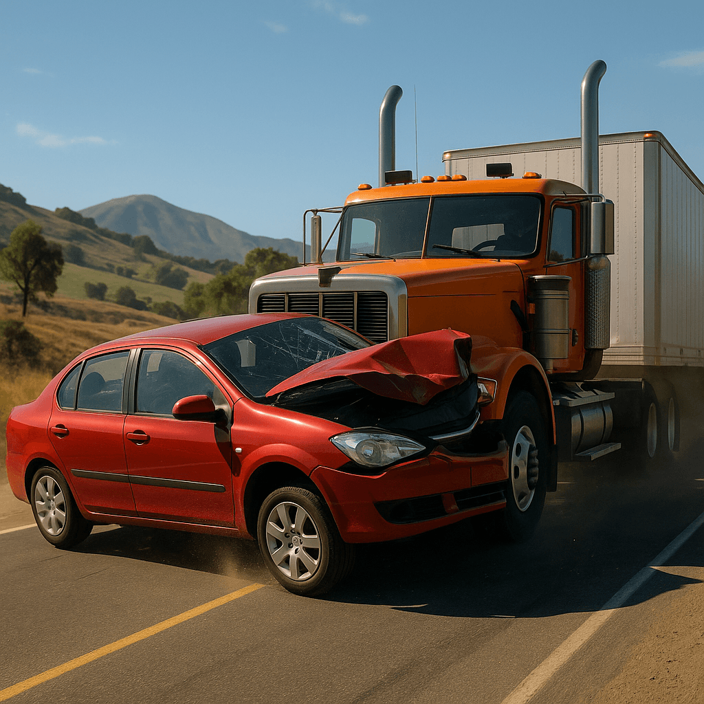 Truck vs Tiny Car